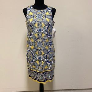 London Style Collection - Women's Short Sleeve Zippered Up Dress (NWT)